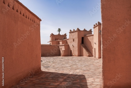 Views of Kasbah Taourirt in Ouarzazate, Morocco