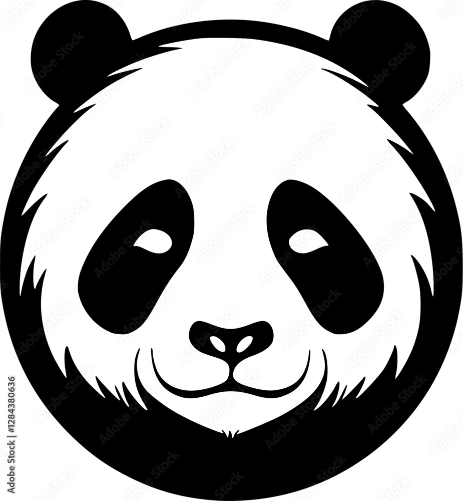 Panda | Black and White Vector illustration Panda | Black and White Vector illustration