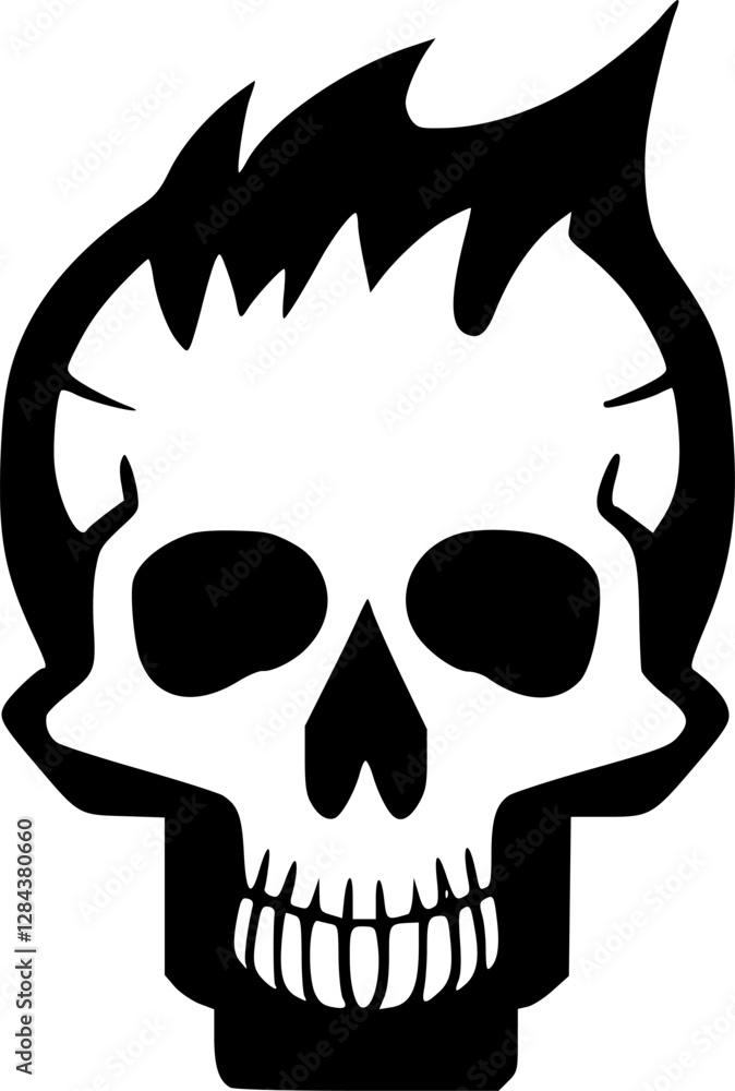 Obraz premium Skull - Minimalist and Flat Logo - Vector illustration