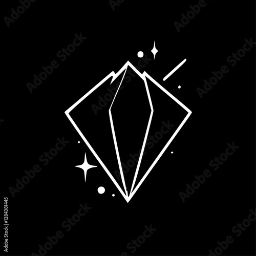 Rhinestone - High Quality Vector Logo - Vector illustration ideal for T-shirt graphic
