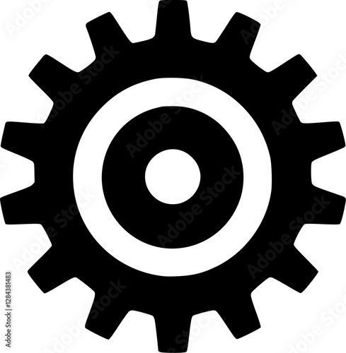 Gear - Minimalist and Flat Logo - Vector illustration