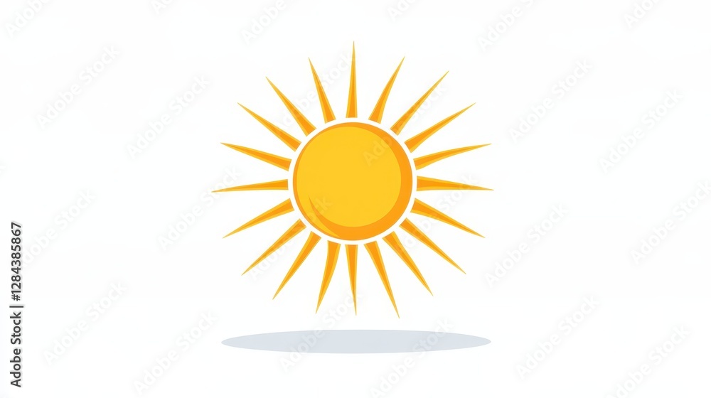 A vibrant sun with extended rays radiates against a clear sky, evoking feelings of warmth and joy typical of summer afternoons filled with outdoor activities A vibrant sun with extended rays radiates against a clear sky, evoking feelings of warmth and joy typical of summer afternoons filled with outdoor activities