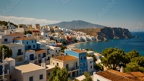 Stunning Greek Island Architecture with Scenic Coastal Views 