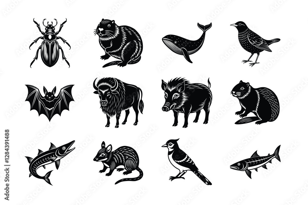 Animal bundle vector art illustration Animal bundle vector art illustration