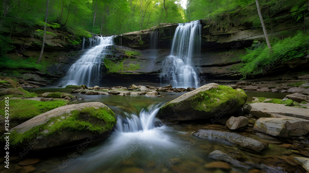 small waterfall in the forest small waterfall in the forest