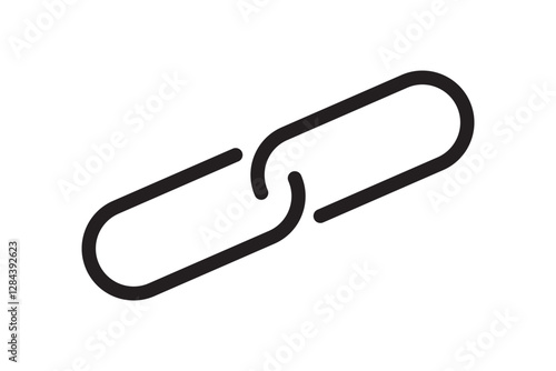 Link icon, attach link chain icon . internet url icon symbol . connection, attachment, connect, hyperlink icons button