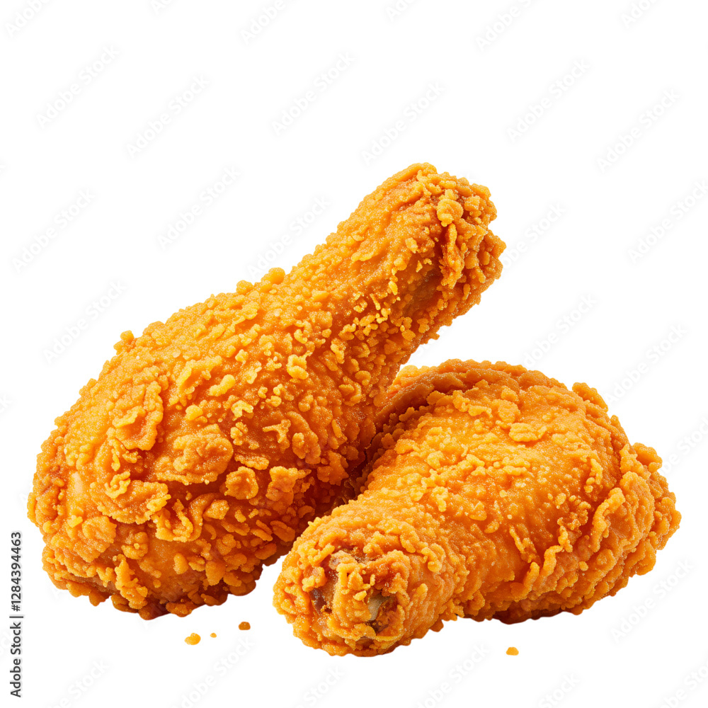 Crispy Fried Chicken Drumsticks Ready to Eat transparent PNG background