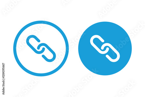 External link symbol icon vector. Link icon isolated on white background. Link vector icon. Hyperlink chain symbol