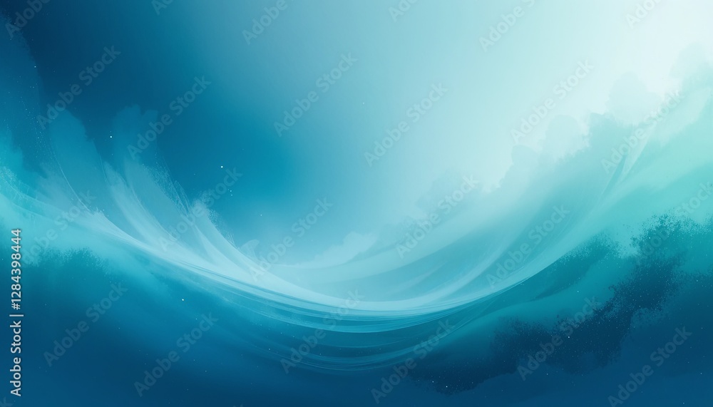 Fototapeta premium Calming ocean waves seascape digital art tranquil environment aerial view serenity
