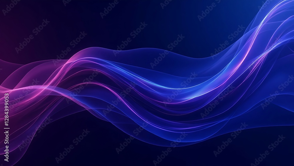 Abstract purple and blue wavy background. Generative Ai. Abstract purple and blue wavy background. Generative Ai.
