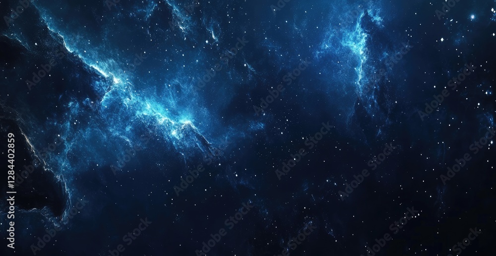 Fototapeta premium Abstract blue bokeh