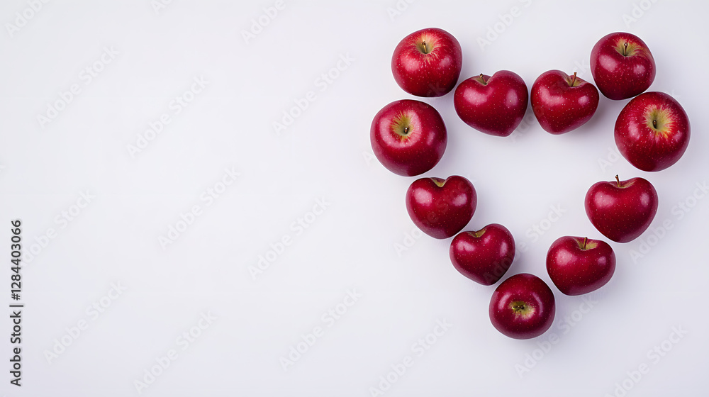 Apples Arranged in a Heart Shape Engraved with Small Hearts - Close-up
Apples Arranged in a Heart Shape Engraved with Small Hearts - Close-up
