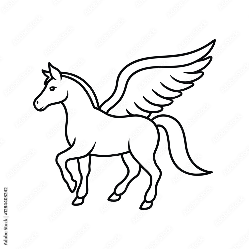 Fototapeta premium horse with wings 