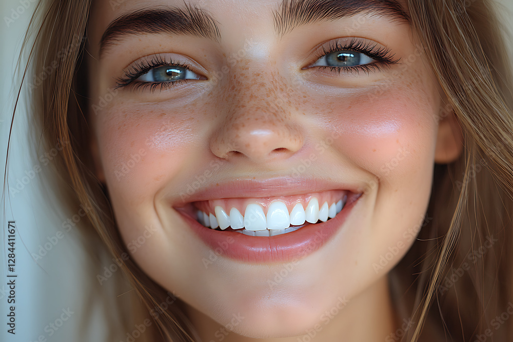 A bright close-up photo of a joyful young woman laughing, showcasing her clean, white teeth. Radiant smile, natural beauty, and happiness captured in high detail.
A bright close-up photo of a joyful young woman laughing, showcasing her clean, white teeth. Radiant smile, natural beauty, and happiness captured in high detail.
