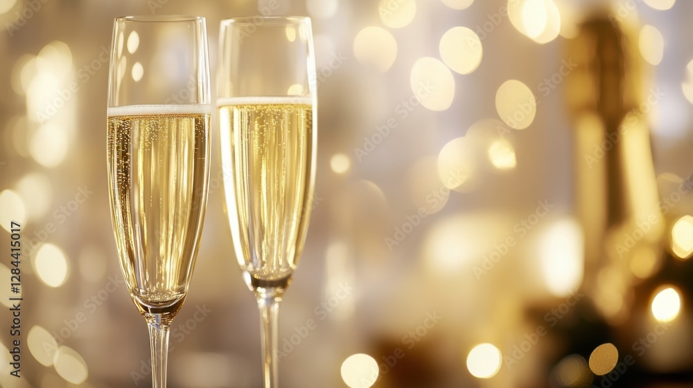 Moderate drinking with a glass of champagne at an elegant celebration. Featuring joy and moderation Moderate drinking with a glass of champagne at an elegant celebration. Featuring joy and moderation