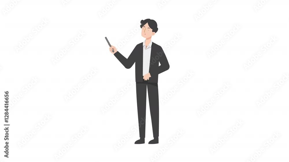 video man holding stick cartoon animation
video man holding stick cartoon animation