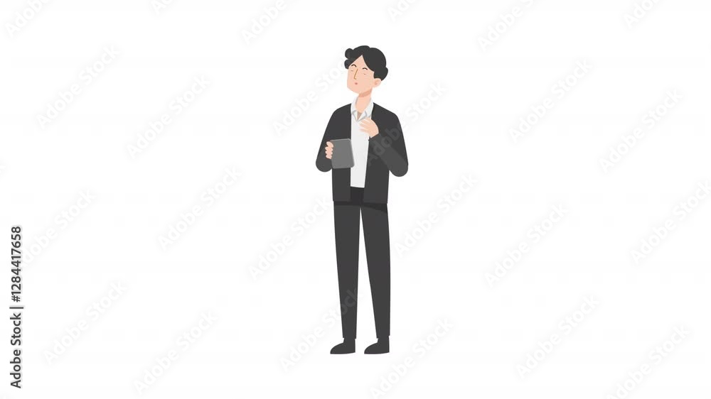 video man is standing and giving a lecture cartoon animation
video man is standing and giving a lecture cartoon animation