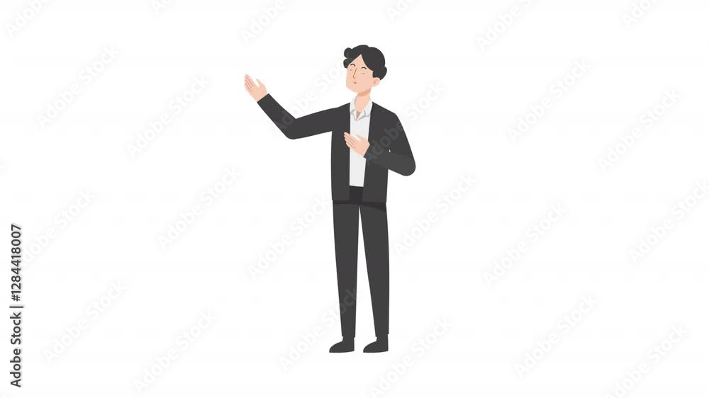 video man is standing and giving a lecture cartoon animation
video man is standing and giving a lecture cartoon animation