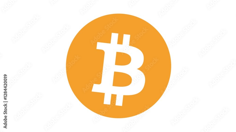 Bitcoin social animated icon Bitcoin social animated icon