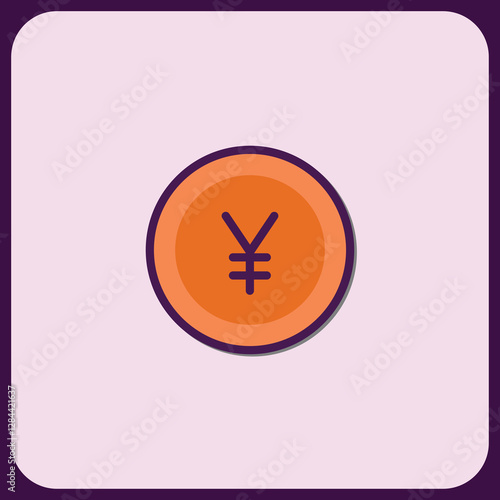 Free Download Yen Currency Icon: Minimalist Flat Design - GFXLoad