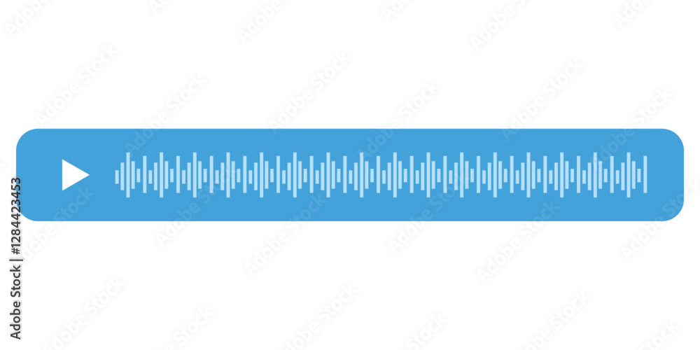 Voice message bubble icon with sound wave illustration, symbolizing audio messages, communication, and voice recordings in a digital chat interface Voice message bubble icon with sound wave illustration, symbolizing audio messages, communication, and voice recordings in a digital chat interface
