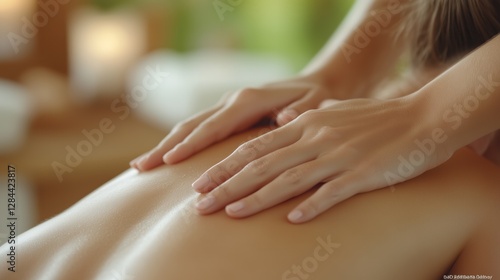 Wallpaper Mural Close up of relaxing body massage at spa salon, wellness and beauty treatment Torontodigital.ca