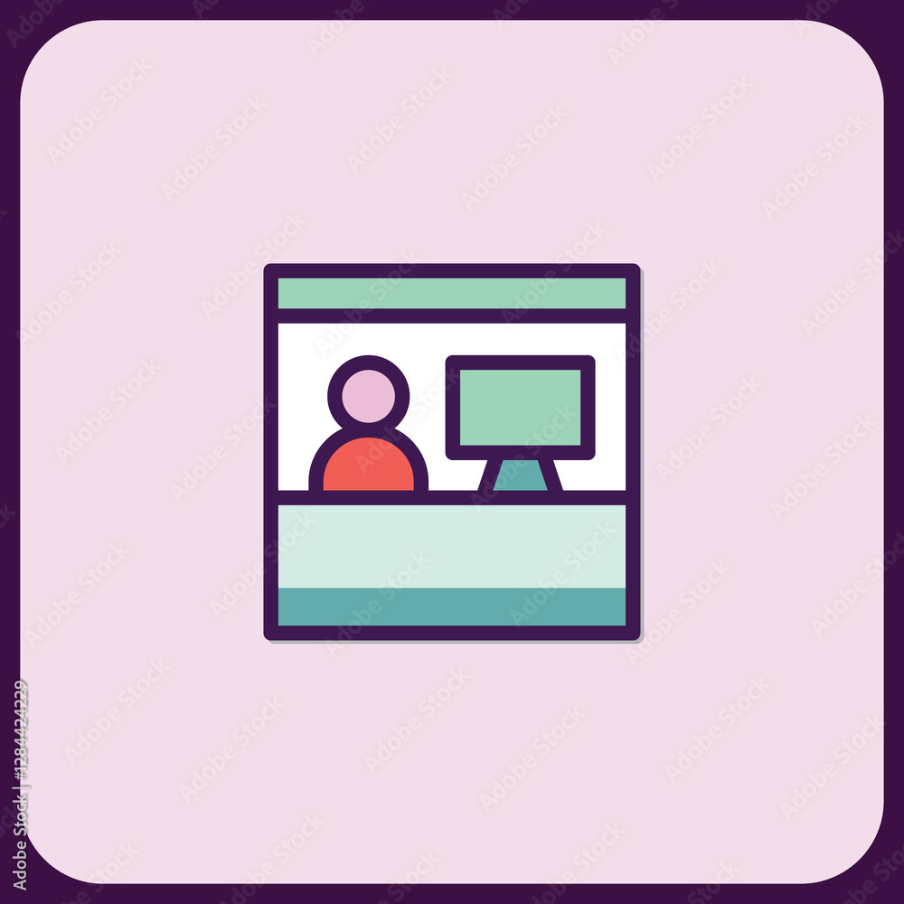Minimalist Customer Service Icon Illustration Minimalist Customer Service Icon Illustration