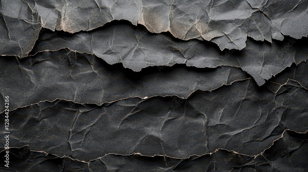 Textured layers of dark, peeling paper. Textured layers of dark, peeling paper.