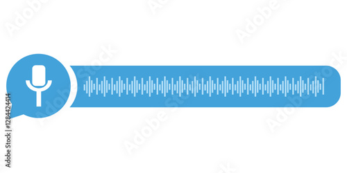 Voice message bubble with a sound wave and microphone symbol, representing a voice recording feature in digital communication platforms
