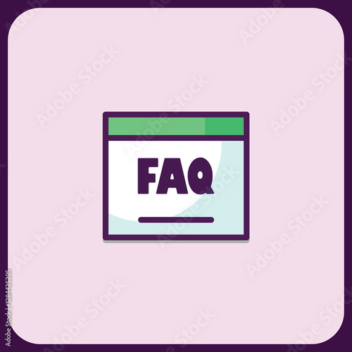 Modern FAQ Icon Design: Frequently Asked Questions Graphic