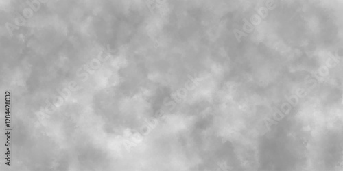 Soft Grey Clouds dreamy overcast texture. Foggy neutral smoke haze grey background.