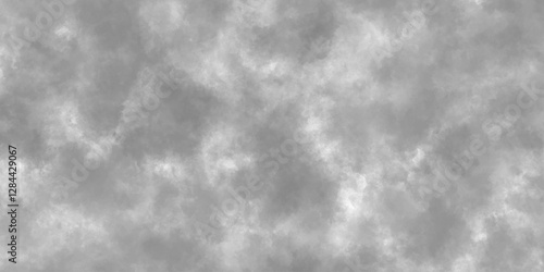Soft Grey Clouds dreamy overcast texture. Foggy neutral smoke haze grey background.