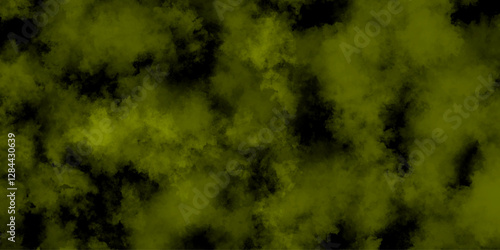 Abstract Green Smoke Texture Background with Dark Cloud Effect