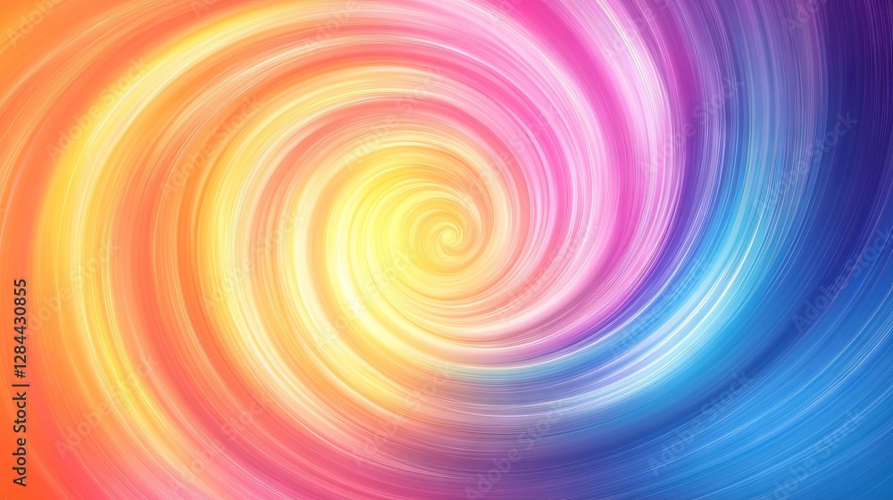 Obraz premium Colorful vortex energy and cosmic galaxy spiral waves