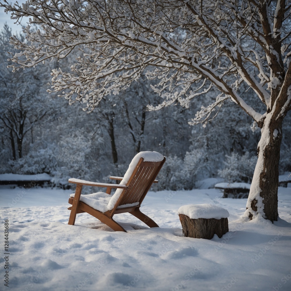 Snow covered bench in a winterland Snow-Covered Bench a bench in the middle of a snowy forest Park bench and trees covered by snow in the winter season, sunset. Snow covered bench in a winterland Snow-Covered Bench a bench in the middle of a snowy forest Park bench and trees covered by snow in the winter season, sunset.