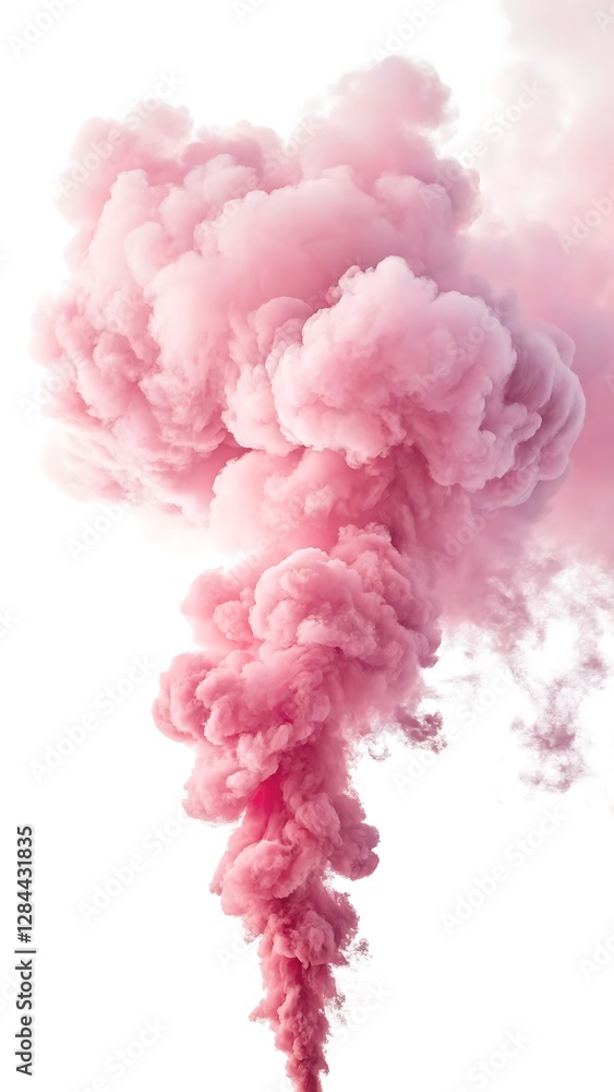 Fototapeta premium pink smoke cloud isolated