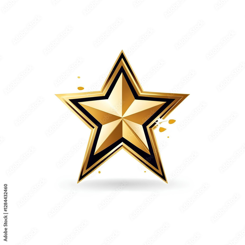 3d golden star 3d golden star