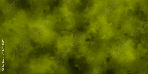Abstract Green Smoke Texture Background with Dark Cloud Effect