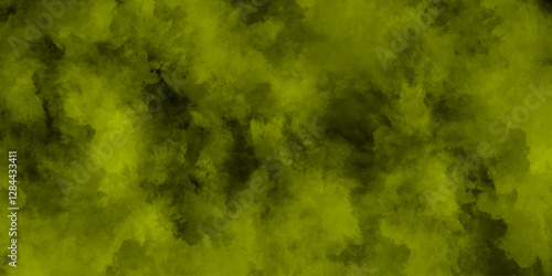 Abstract Green Smoke Texture Background with Dark Cloud Effect