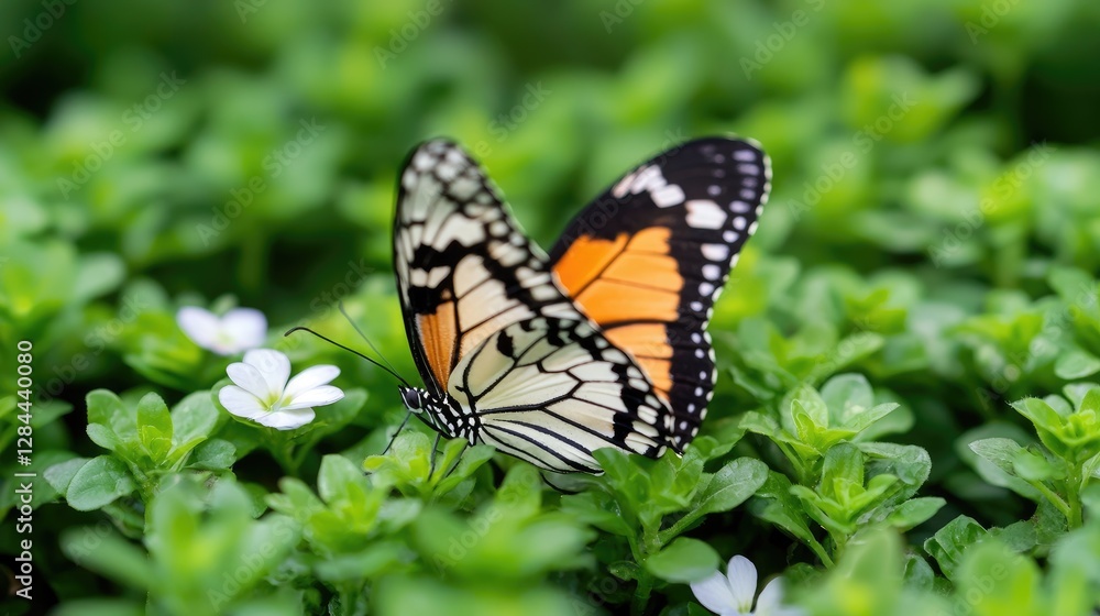Butterfly on flowers in garden, nature scene, tranquil moment, perfect for relaxation or wallpapers Butterfly on flowers in garden, nature scene, tranquil moment, perfect for relaxation or wallpapers