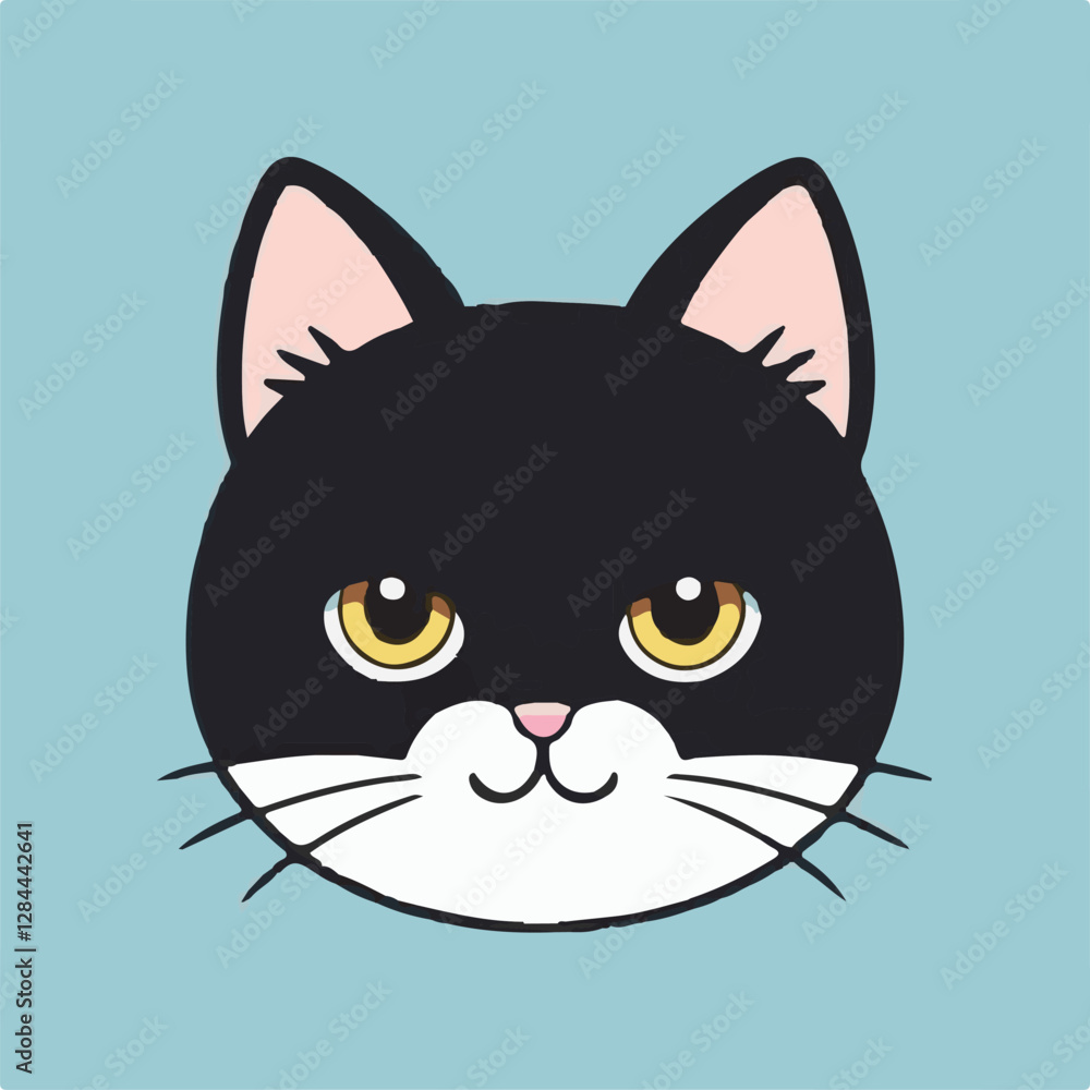 Obraz premium cute cat sticker icon