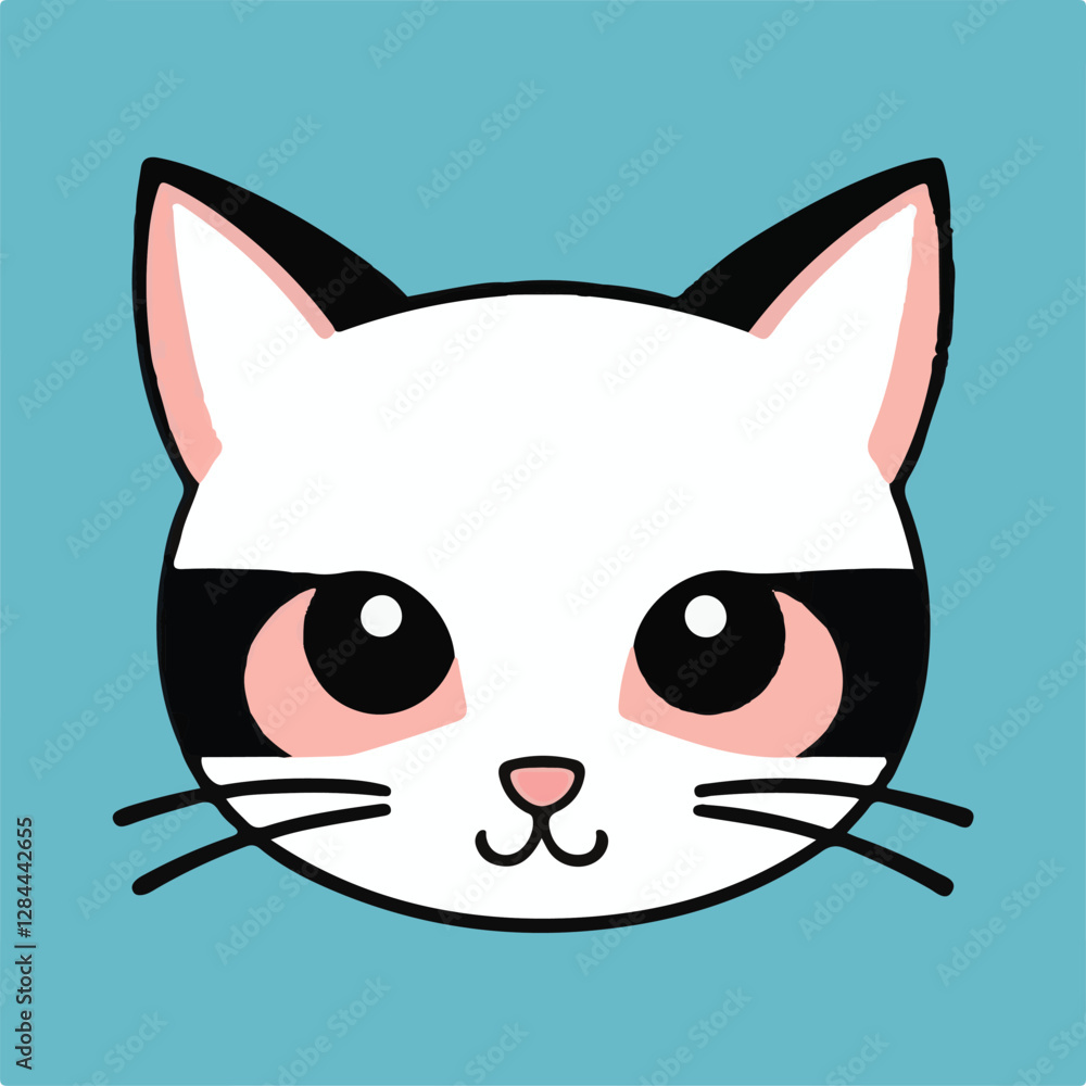 cute cat sticker icon cute cat sticker icon