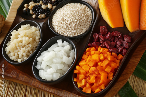 Colorful Assortment of Fresh and Dried Ingredients – Healthy and Nutritious Food
