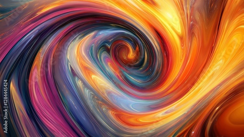 Wallpaper Mural Colorful vortex energy and cosmic galaxy spiral waves Torontodigital.ca