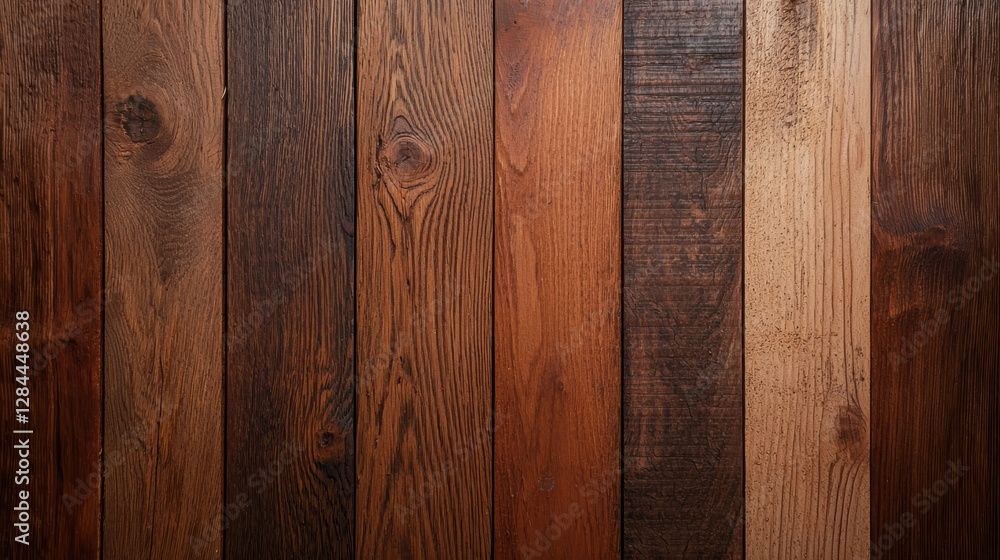 Weathered wooden planks with deep grain texture and vintage appeal Weathered wooden planks with deep grain texture and vintage appeal