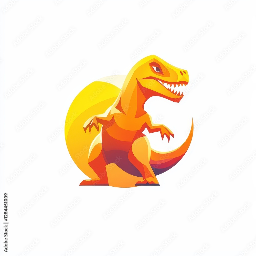 Obraz premium Design of dinosaur icon logo illustration isolated on white background