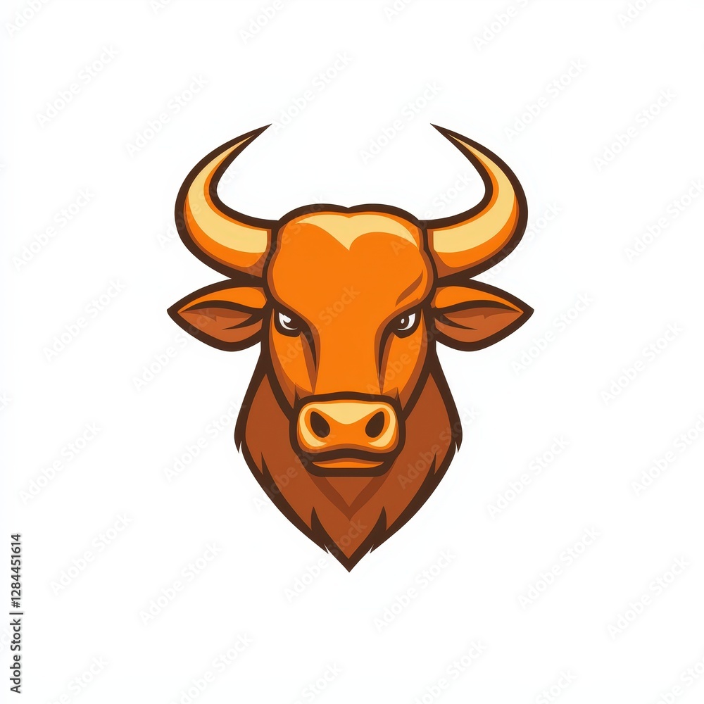 Design of сow head icon logo illustration isolated on white background Design of сow head icon logo illustration isolated on white background