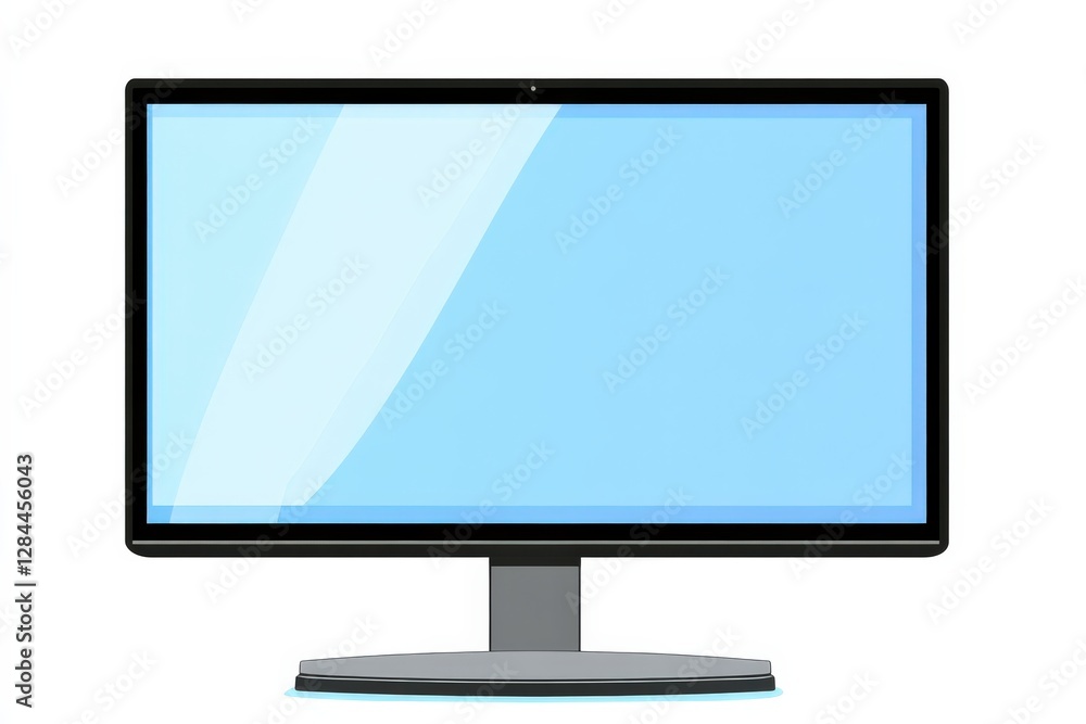 High-Resolution Empty Computer Monitor Screen with Blue Background for Designs and Presentations High-Resolution Empty Computer Monitor Screen with Blue Background for Designs and Presentations