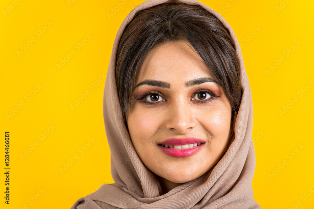 Beautiful arab woman wearing abaya in studio Beautiful arab woman wearing abaya in studio