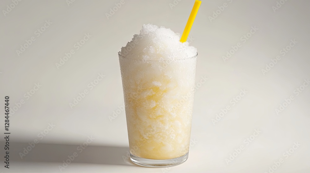 Cool crushed ice slush in a clear glass Cool crushed ice slush in a clear glass